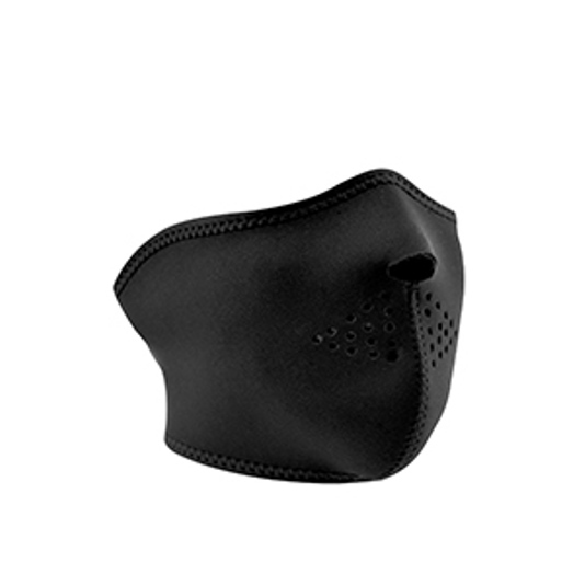 Solid Black Half Neoprene Face Mask Biker Snowmobile Ski