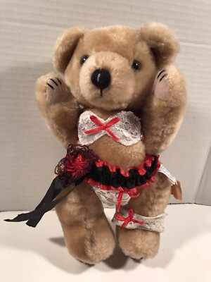 sexy bear lingerie Vtg Fredericks Of Hollywood 9.5” Sexy Jointed Bear Plush Wearing Lingerie