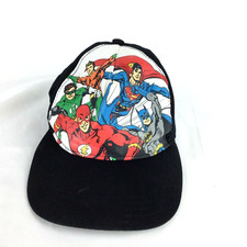 Justice League Hat Youth Kids Size DC Comics Batman Superman Flash Strapback Cap