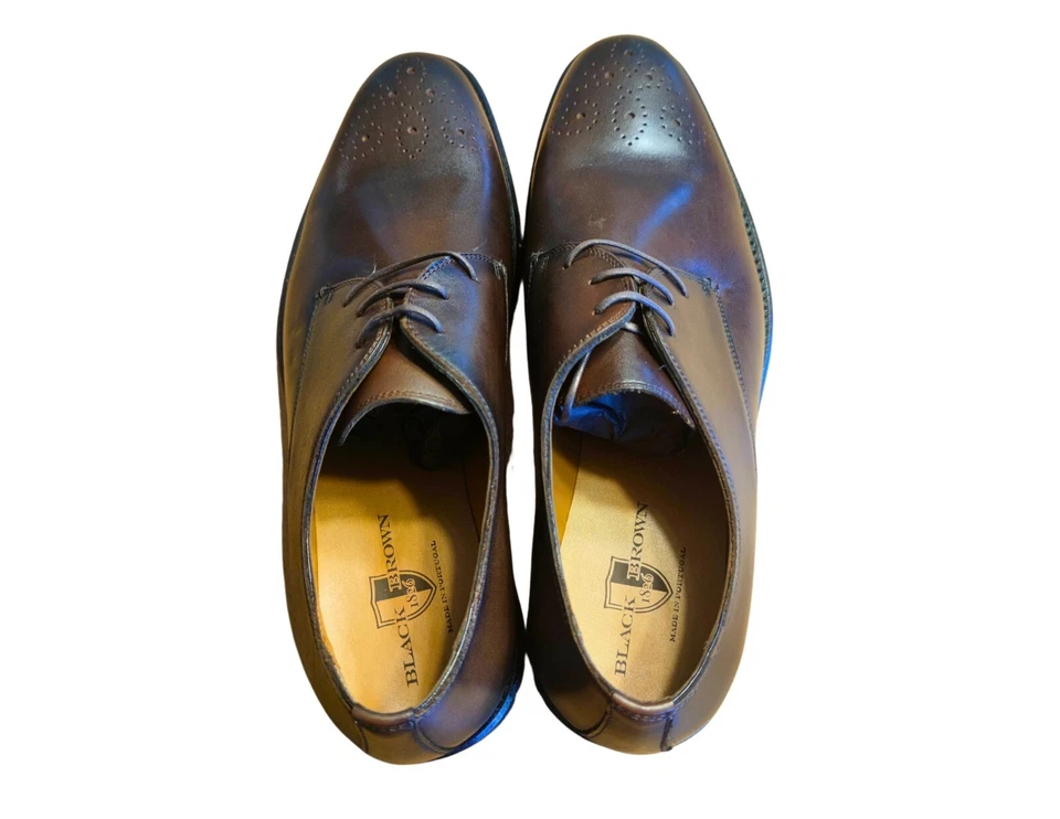 Черные коричневые мужские модельные туфли 1826 размер 13 с плавающим медальоном коричневые 2018–829 - Изображение 2 из 4