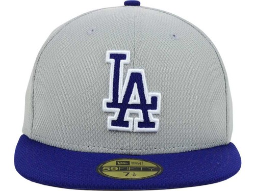 los angeles dodgers new era on field 59fifty fitted hat - gray