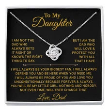 To My Daughter Necklace, Gift for Daughter from Dad, Father Daughter Necklace