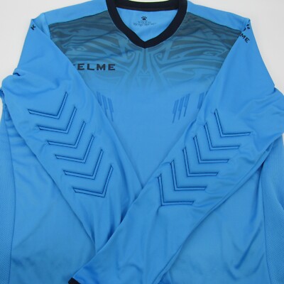 Kelme Team Soccer Goalkeeper Jersey Goalie LS Men's Medium Blue Elbow Pads