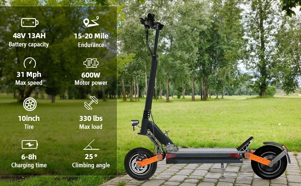 JOYOR S5-Z 600W Electric Scooter 48V 13AH 31MPH 10
