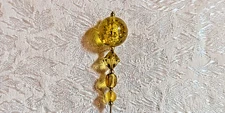 Vtg Inspired Sparkle Goldish Yellow Gold tone Hat Pin Hatpin or Scarf, 6" long