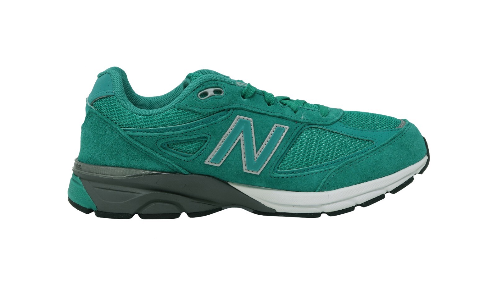 New Balance Big Kids 990v4 Running Shoes Sneakers KJ990PRG Teal/White