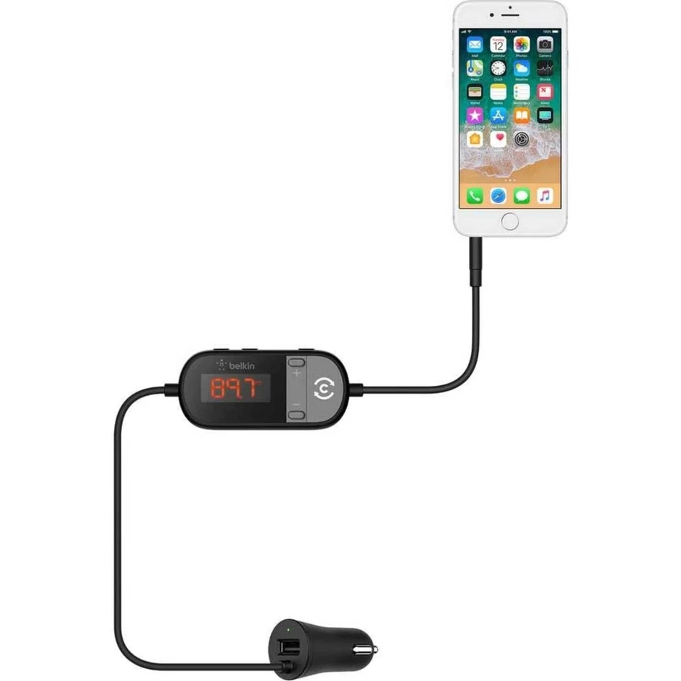 BELKIN TUNECAST IN-CAR FM TRANSMITTER 3.5MM FOR IPHONE 6 6S S9 *RETRN1* F8Z880AU - Image 2 of 4