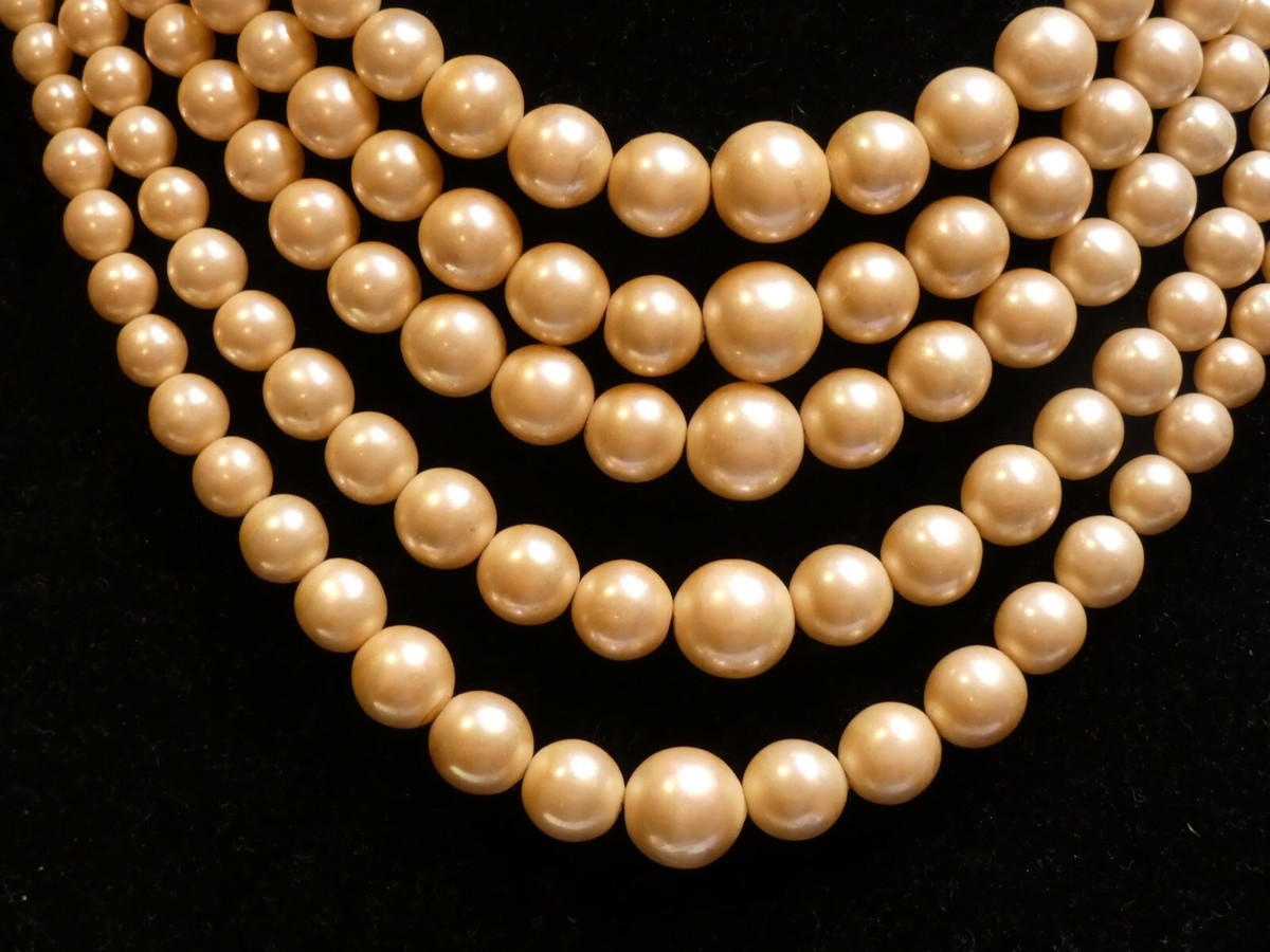 Vintage Christian Dior 1959 5-Strand Faux Pearl Necklace, Cream | eBay