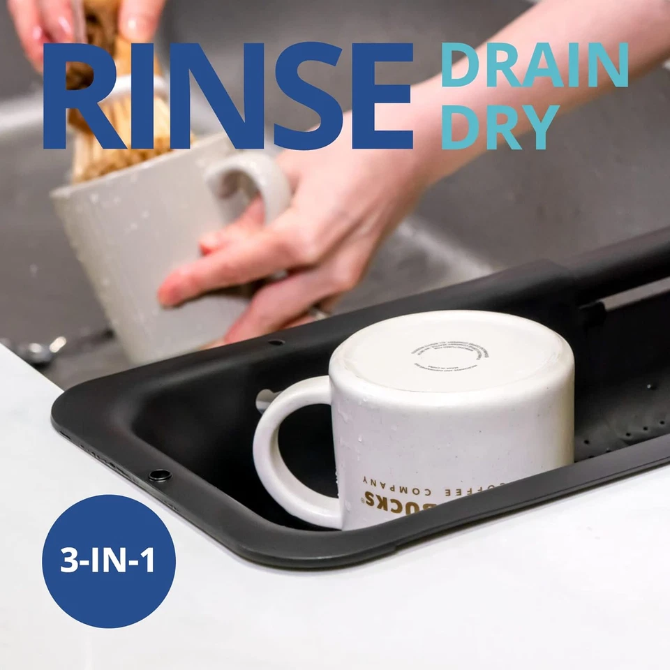 Cestini per Lavello per Lavello - Lavare Frutta E Verdura, Scolare La Pasta Cott - Immagine 3 di 4