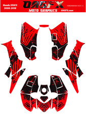 2006-2012 Honda TRX 250 EX Graphics Kit - Pro Ed D51-1.1 Red
