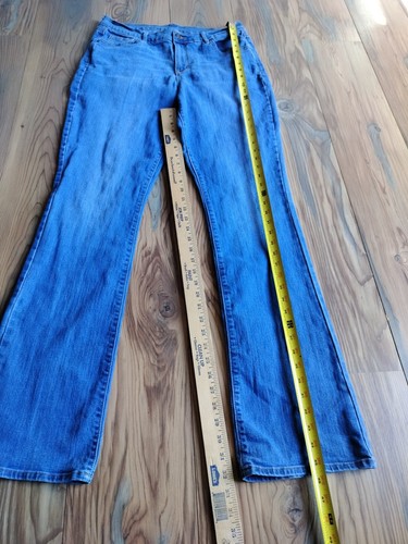 Old Navy Womens 14T Tall Jeans Curvy Mid Rise Stretch Blue Straight 35" Inseam - 第 4/13 張圖片
