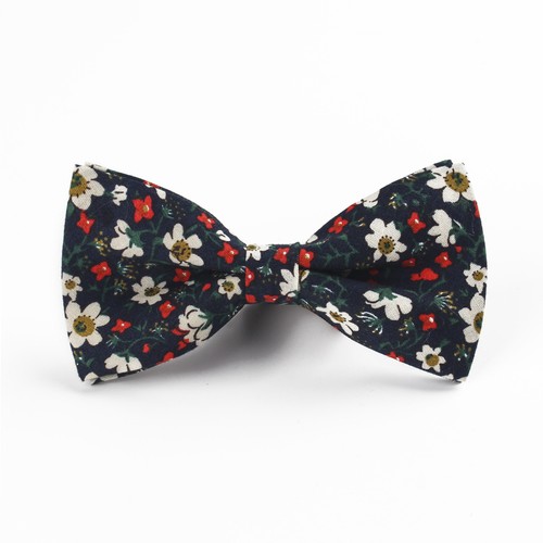 Men's Cotton Flower Paisley Pre-tied Bow Tie Party Tuxedo Shirt Suit Bowtie - Photo 29/30