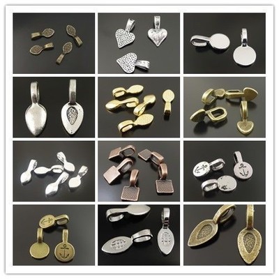 Vinage Alloy Multi-Colors Glue On Bail Charms Pendants Jewelry Supplies Hot