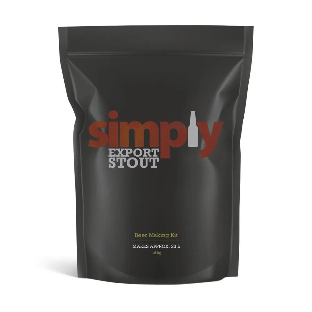 Simply Export Stout Beer Kit Home Brew 40 Pints 23L 1.8kg 4.8% ABV