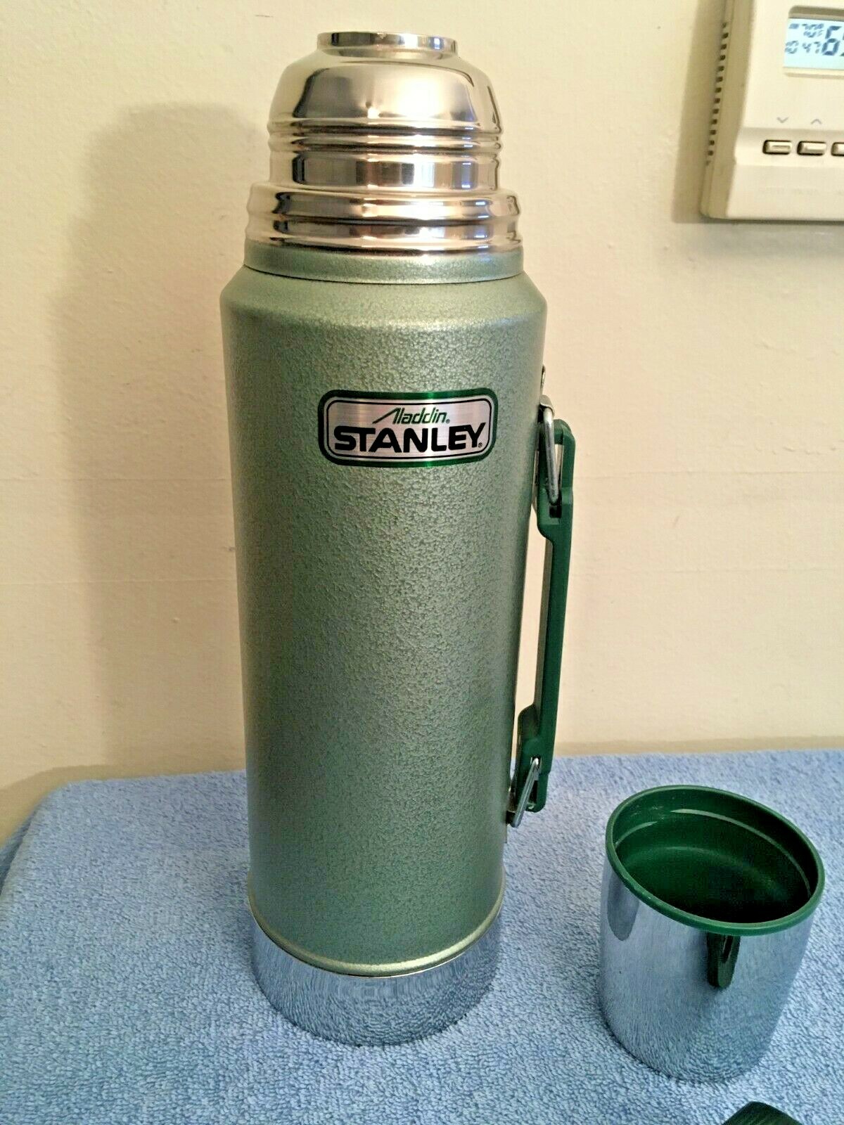 VINTAGE STANLEY ALADDIN A944DH STAINLESS STEEL THERMOS ONE QUART MADE