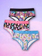 Kawaii Cute Cartoon Licensed Care Bears Brief Panties - Pack of 3
