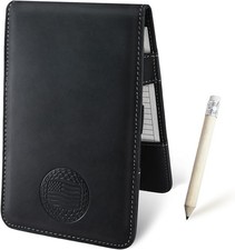 Leather Golf Scorecard Holder: USA Genuine Crazy Horse Leather Golf Yardage Book