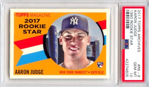 *AARON JUDGE *PSA 10 GEM MINT! 2017 TOPPS ARCHIVES ROOKIE STAR #RS-9 RC! Yankees