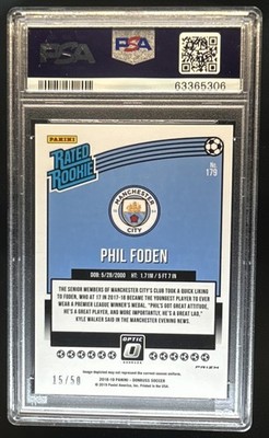 2018 Panini Donruss Phil Foden Optic Red Velocity RC Rated Rookie