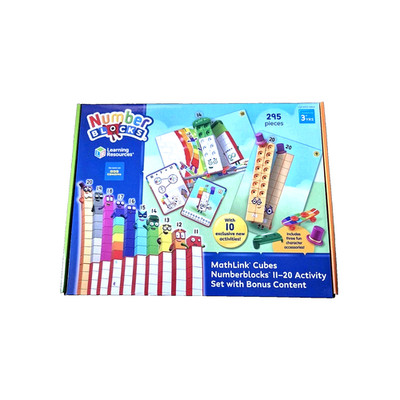 Learning Resources MathLink Würfel Zahlenblöcke 11-20 Aktivitätsset Kinder Neu