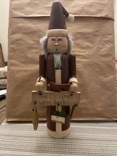 Vintage 2003 Workbench 15” Folk Art ”The Children Were Nested”Wooden Nutcracker