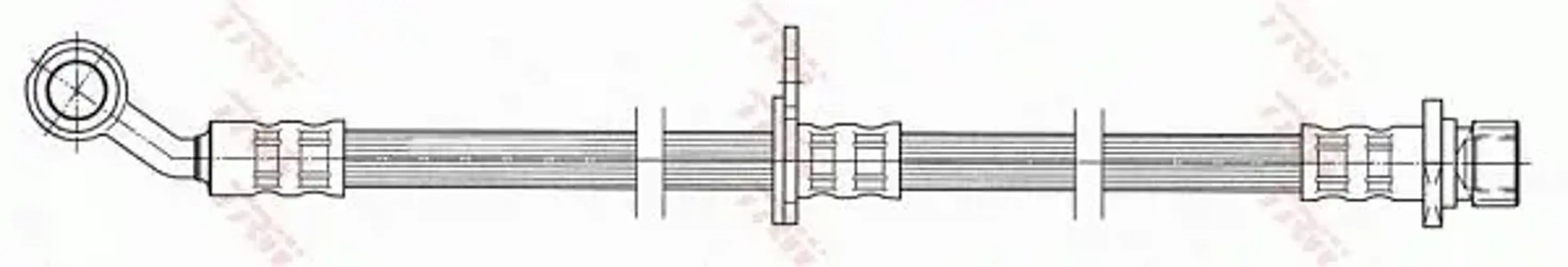Flexible brake hose with internal thread PHD463 TRW for HONDA CIVIC VII Saloon