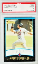 2001 Bowman #264 ALBERT PUJOLS Card 2001 RC 703 HR, 3 MVP PSA 9 MT