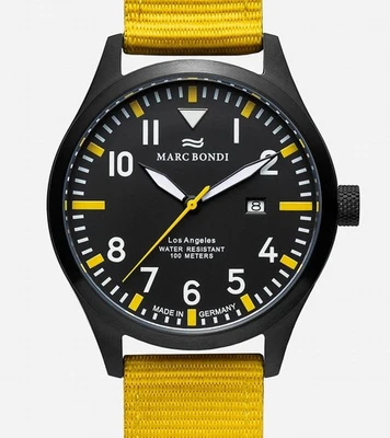 MARC BONDI Los Angeles Made in Germany 42 mm Herrenuhr Saphirglas UVP* 285,- EUR - Bild 1 von 4
