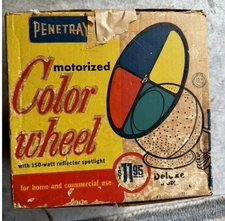 VINTAGE REFURBISHED PENETRAY CHRISTMAS TREE GLOBE COLOR WHEEL No Base Or Dowell