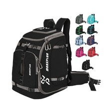 Ski Boot Bag - 65L Padded, Waterproof Ski Travel Backpack for Gear Accessor...