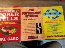 Psychology & Theory Of Poker LOT- 3 Books On Poker Theory, Tells, & Psychology