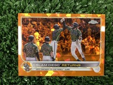 Fernando Tatis Slam Diego Returns 2022 Topps Chrome Sapphire Orange /25 Padres