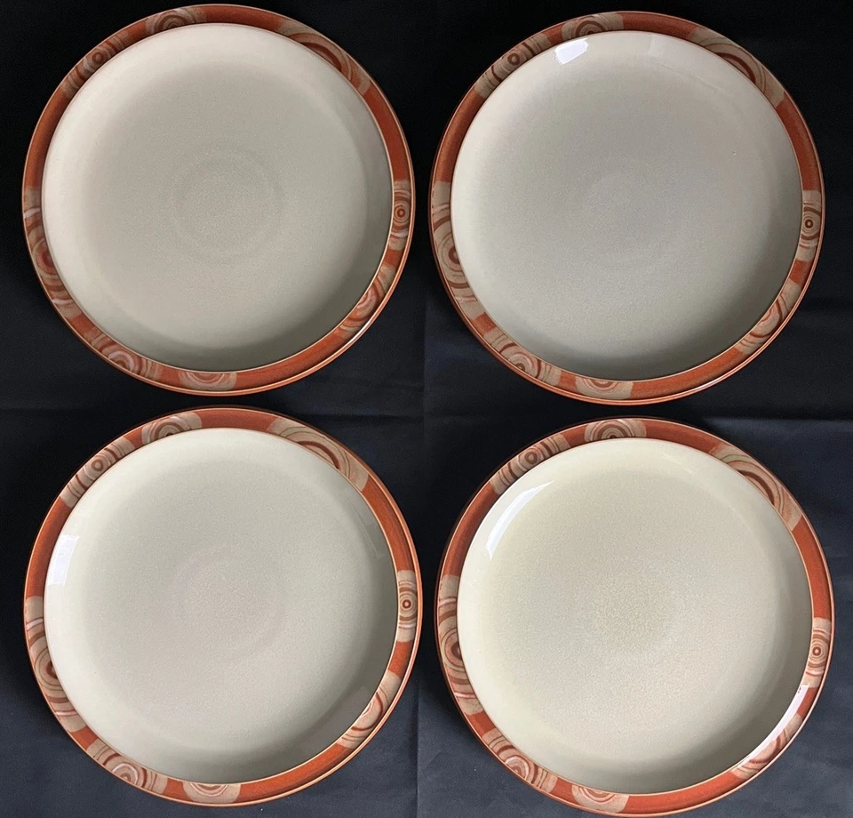 Platos de cena Denby Fire Chilli - Óxido y bronceado - Juego de 4 - Excelente estado Foto 3 de 4