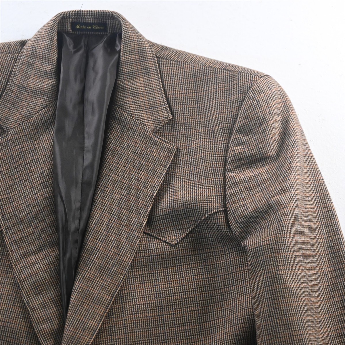 ショウ（25日 Circle S 44R Brown Nailshead Tweed Western Yoke Mens Blazer Jacket