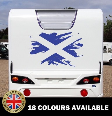 Schottland Flagge groß Aufkleber Sticker Distressed Style Van Camper Van Wohnmobil