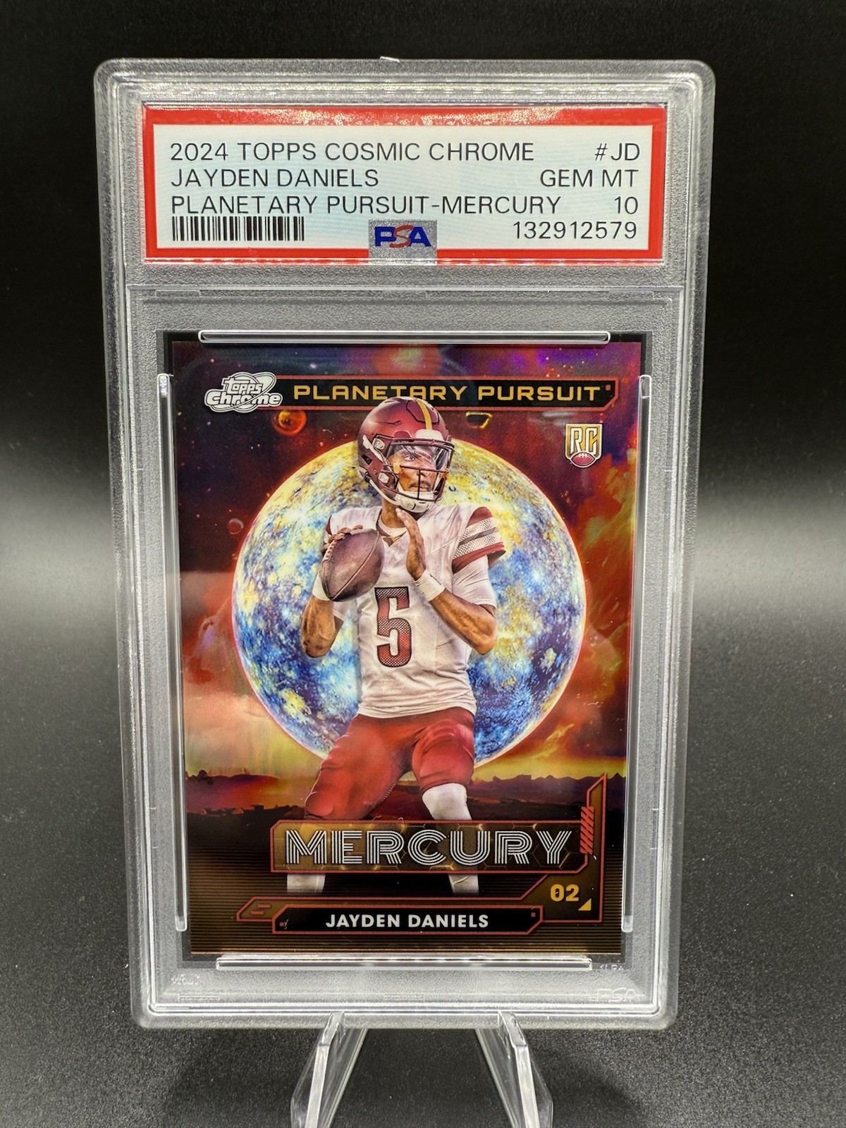 Jayden Daniels Topps Cosmic Chrome Planetary Pursuit #JD Mercury