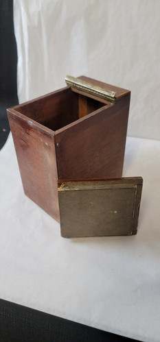 Antique Burl Wood English Tea Caddy Box - Picture 14 of 18