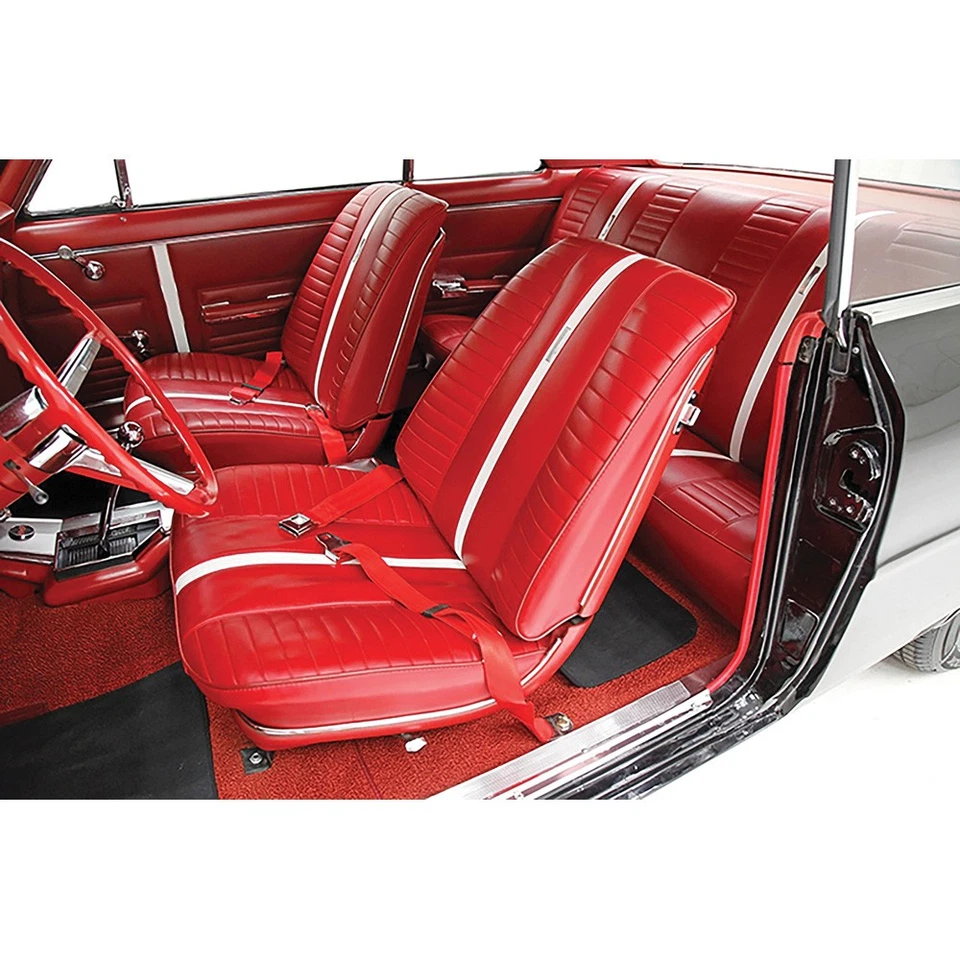 Chevy II Nova Super Sport 1967; juego completo de tapicería; cucharones delanteros y traseros Foto 3 de 4
