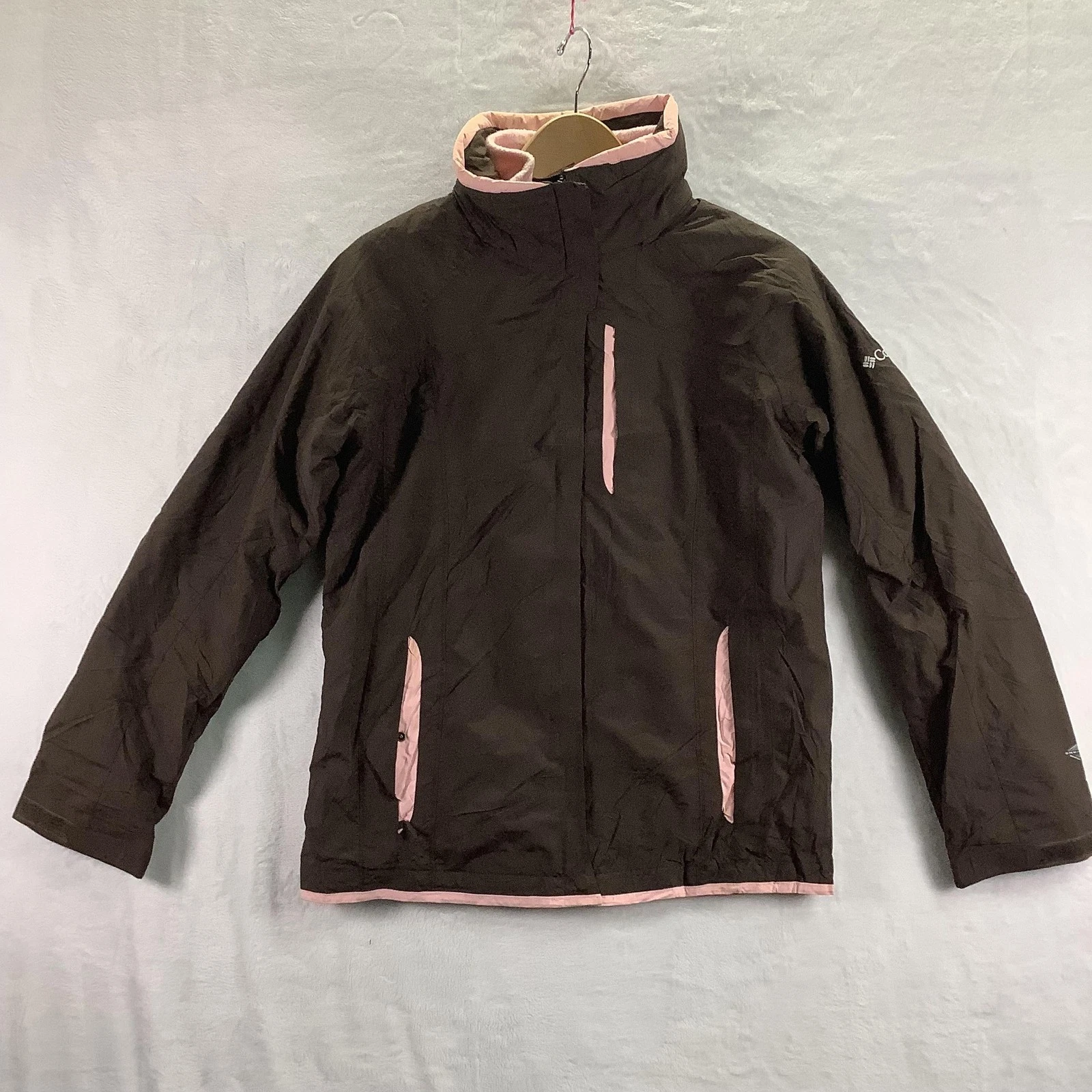 Columbia Jacket Youth 18/20 Pink Bugaboo Omni Tech Interchange Fleece Lined
