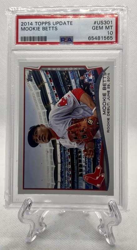 2014 Topps Update Mookie Betts RC Debut PSA 10 HALL OF FAMER LA Dodgers #US301