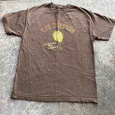 Vintage Led Zeppelin Squeeze My Lemon Brown Graphic T-Shirt, Mens Size M