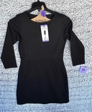 Buffalo David Bitton Luxe Ponte Dress Womens XS Black Knee Length