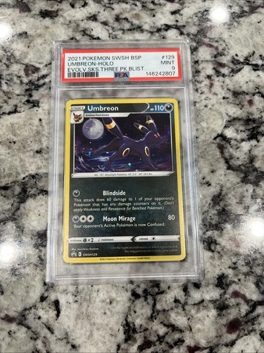 2021 Umbreon Holo Evolving Skies Blister Promo #129 PSA 9