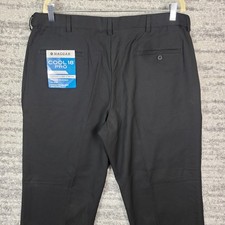 Haggar Dress Pants Mens 38x29 Classic Pleated Black Cool 18 NWT
