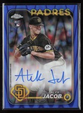 Alek Jacob 2024 Topps Chrome #RA-AJ Rookie Auto Blue Ray Wave /150