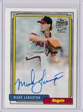 MARK LANGSTON 2017 TOPPS ARCHIVES BASEBALL FAN FAVORITES AUTOGRAPH CARD