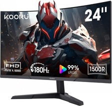 24 Inch Curved Monitor -180Hz 1ms Gaming Monitors FHD VA 1500R
