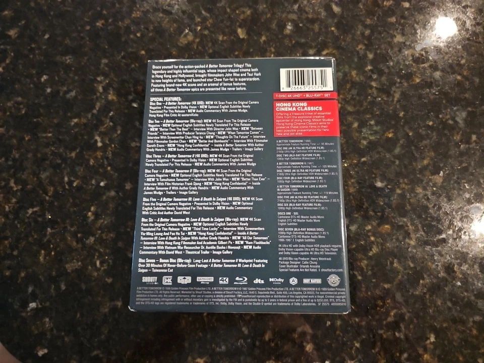 A Better Tomorrow Trilogy 4K + Blu-ray + Slipbox - Like New - Image 2 of 4