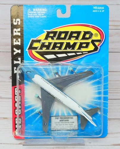 Road Champs Die Cast Flyers, Boeing 747 Presidential Airplane, Diecast Airplane