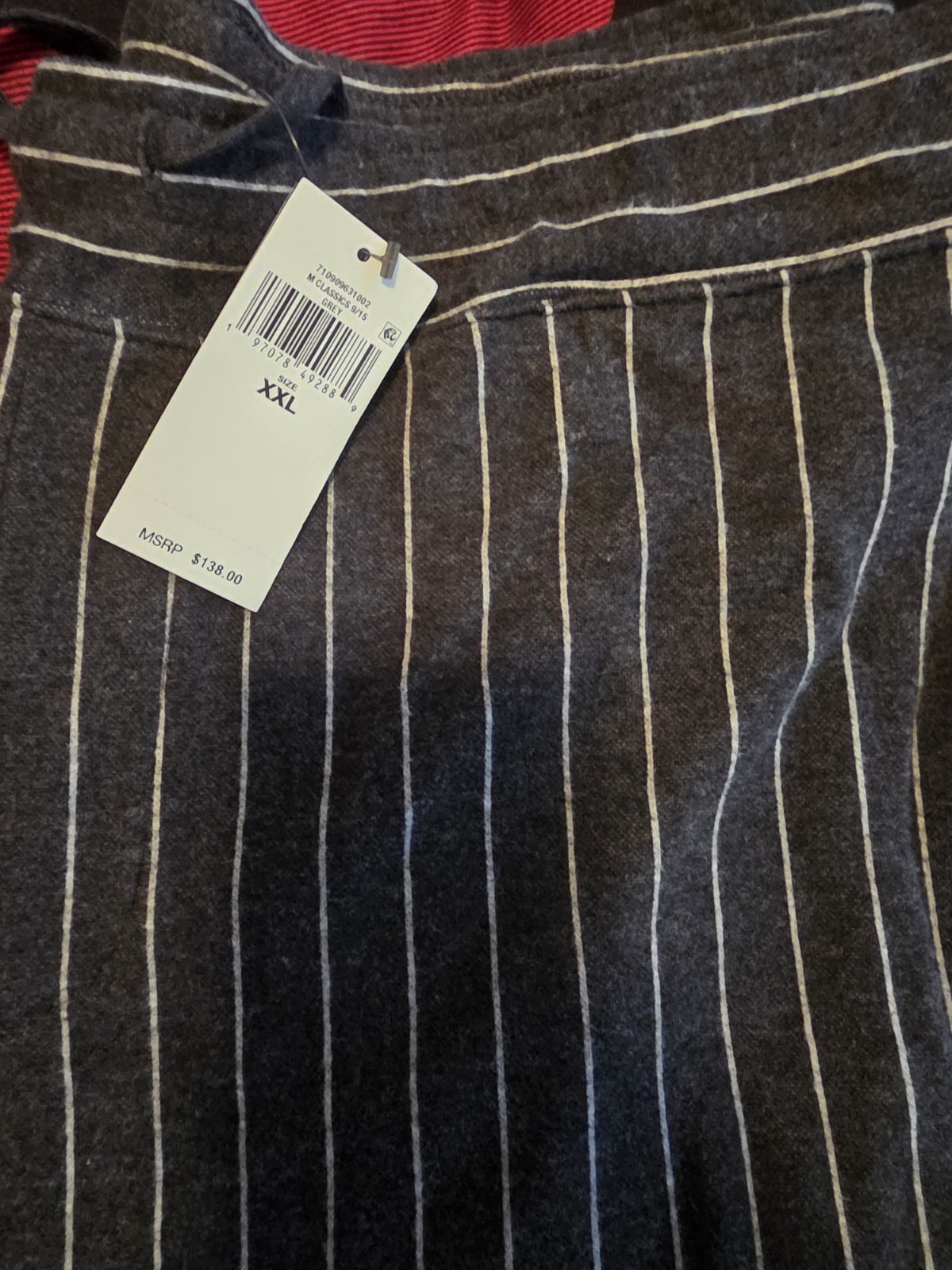 *** NEW Polo Ralph Lauren Grey Pinstripe Chalk Dressy Jogger Pants Mens XXL*** thumbnail 3